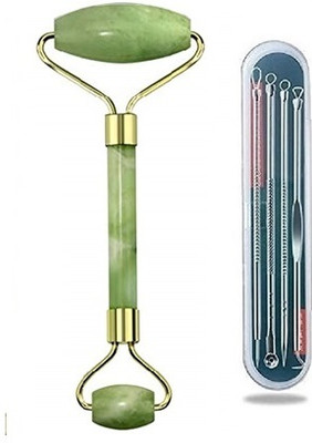 Lusty soul Blackhead Remover Pimple Blemish Remover Tool With Stone Jade Roller Massager(2 Items in the set)