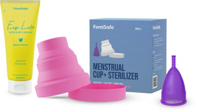 Femisafe Menstrual cup, sterilizer and lubricant(3 Items in the set)