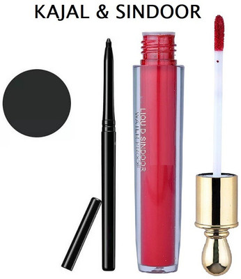 JANOST Combo Pack Eye Kajal And Liquid Matte Sindoor(2 Items in the set)