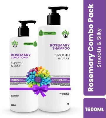 GIR Rosemary Revitalizing Shampoo (1L) & Conditioner (500ml) Kit - Elevate Your Hair Care with Herbal Goodness(1000 Items in the set)