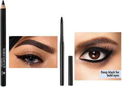 Luster Shine Long Lasting Smudge Proof & Waterproof Pencil Kajal & Deep and Thick Kajal(2 Items in the set)