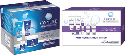 Oxylife Natural Radiance 5 Bleach Creme 310g & Proclear Pure Oxygen Facial 255gm(2 Items in the set)