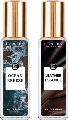 Luxify Scent Ocean Breeze and Leather Essence | Long-Lasting | Luxury Gift Pack(2 Items in the set)