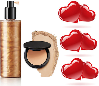 ADJD LIQUID GOLDEN HIGHLIGHTER & MATTE FINISH COMPACT(2 Items in the set)