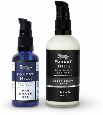 Forest Hill Pre & Post Shave Combo Set For Men, Pre Shave Oil 50ml & After Shave Balm 100ml(2 Items in the set)