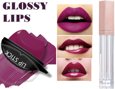 ADJD LIP SHAPE MATTE FINISH WINE & Moisturizing Plumping Lip Gloss(2 Items in the set)