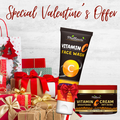 Phillauri Vitamin C Glow Facewash With Vitamin C Skin Brightening Combo Kit (Facewash-60ml + Cream-50gm)(1 Items in the set) Phillauri Vitamin C Glow Facewash With Vitamin C Skin Brightening Combo Kit (Facewash-60ml + Cream-50gm)(1 Items in the set)