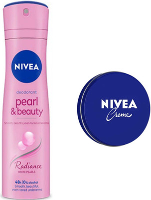 NIVEA Pearl Beauty Radiance Deo and Creme 60ml(2 Items in the set)