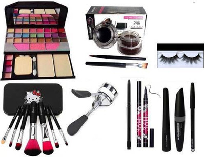 ravuk MAKEUP KIT 6155 MASCARA,EYELINER+3D EYELASH+EYELASH CURLER(8 Items in the set)