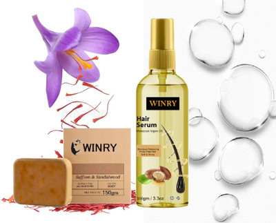winry Super shiny Argon Hair Serum -100ml and Handmade soap(1 Items in the set)