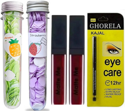 ghorela 2 Tube Bottles of Disposable Hand Wash Cleaning Paper Soap + 1 Kajal + 2 Lipsticks (Pack of 5)(1 Items in the set)