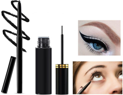 Libline Glossy Liquid Liner Long Lasting crayon Kajal(2 Items in the set)