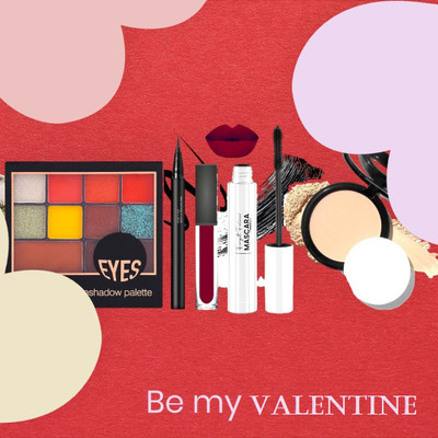 MYEONG WATERPROOF MAKEUP PRODUCT SET FOR VALENTINE 'DAY OFFER(5 Items in the set)