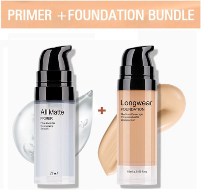 MYEONG Primer for Face Makeup And Foundation Smooth Longlasting Non-Sticking combo kit(2 Items in the set)