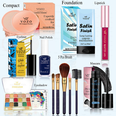 VOZO Makeup Combo Premium with Full-Face Essentials – High-Quality -159(12 Items in the set)