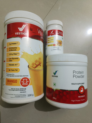 Vestige lemon shake mango jflamour 200g protein powder(3 Items in the set)