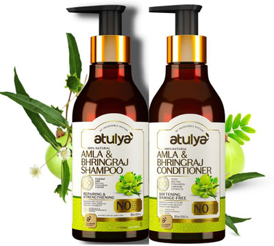 Atulya Amla & Bhringraj Shampoo + Hair Conditioner(2 Items in the set)