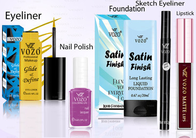 VOZO Makeup Combo Professional Cosmetic Kit with Ultra-Pigmented Set-293(5 Items in the set)