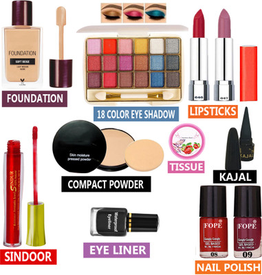 FOPE Glamour Mini Makeup kit Combo set For Women/Girls MA6120230239(11 Items in the set)