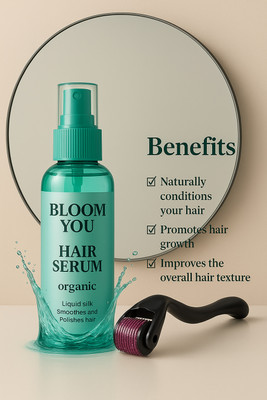 BLOOM YOU Liquid Silk Hair Serum & Derma Roller Combo(100 ml)