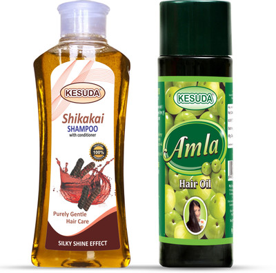 KESUDA Natural Shikakai Shampoo With Premium Amla oil(2 Items in the set)