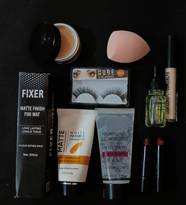 VIVIQ 10Pc Makeup Combo Kit Primer Fixer powder foundation(10 Items in the set)