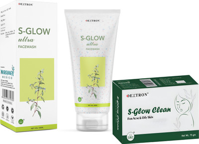 DEXTRON S-Glow Ultra Facewash & S-Glow Clean Soap Combo – 175g | Gentle Cleansing & Skin Refreshment(1 Items in the set)