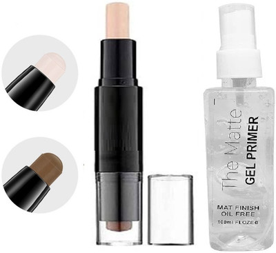 Aylily Matte finish Make up primer & contour stick for face make up kit(2 Items in the set)