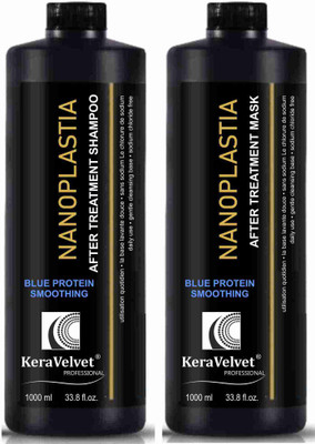 KeraVelvet Pro Tech NanoPlastia BlueTox Shampoo 1000 ml + Mask 1000 ml(2 Items in the set)