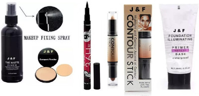 Zailie Face Compact, Eyeliner,Contour Stick,Primer,Fixer(5 Items in the set)