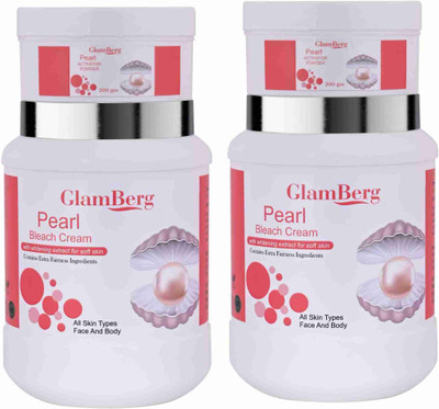 Glamberg Pearl Bleach Cream With Activator 1 kg x 2(2000 g)