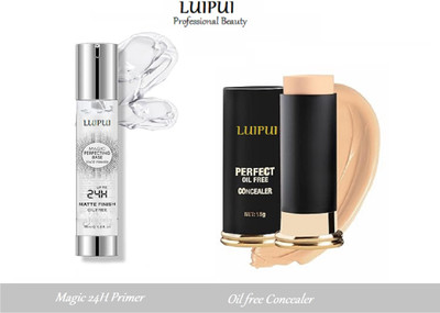 Luipui Magic Perfecting Base Face Primer 24 H Matte Finish & PERFECT Oil-Free Stick Concealer(2 Items in the set)