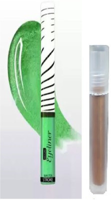 Luipui green eye liner and golden eye shadow pack of 2(1 Items in the set)