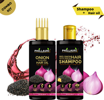 Phillauri Damage Repair Onion Hair oil and Shampoo Combo Kit(2 Items in the set)