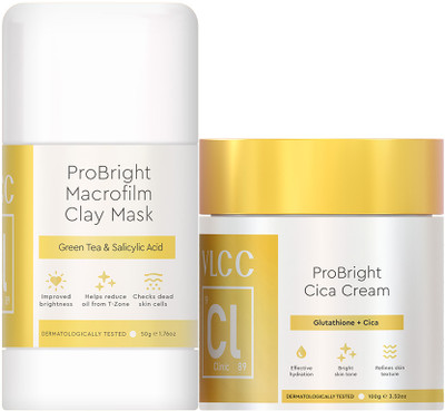VLCC Clinic Keep It Bright Combo - Pro Brightening Face Wash & Clay Mask with Salicylic Acid(2 Items in the set)