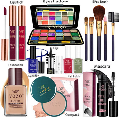 VOZO Makeup Combo Sets One-stop Beauty Package for Beginners and Professionals ST-42(15 Items in the set)