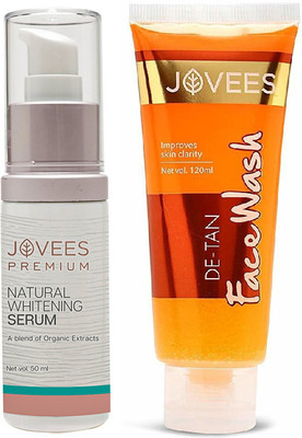 JOVEES Whitening Face Serum 50ml + D tan Face wash New 120ml(5 Items in the set)