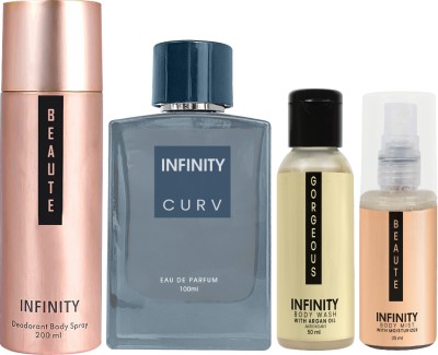 INFINITY Curv Perfume, Beaute Deodorant, Gorgeous Body Wash & Beaute Body Mist(4 Items in the set)