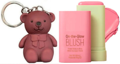 ghorela 1 Cream Blush Stick + 1 Teddy Bear Multicolor (Pack of 2)(1 Items in the set)