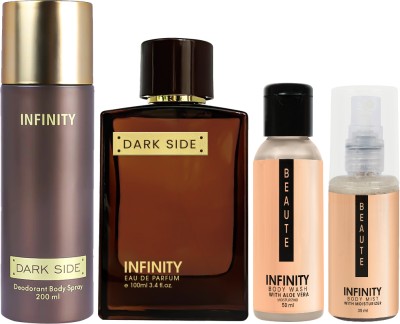 Infinity Dark Side Perfume, Dark Side Deo, Musk Noir Body Wash & Musk Noir Body Mist(4 Items in the set)