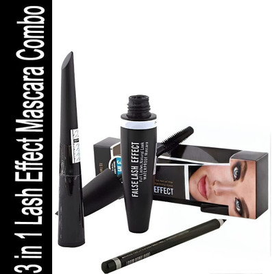 MISTY ALLE Combo of 2 in1 Music Flower Gel Eyeliner with 3 in 1 False Lash Effect(2 Items in the set)