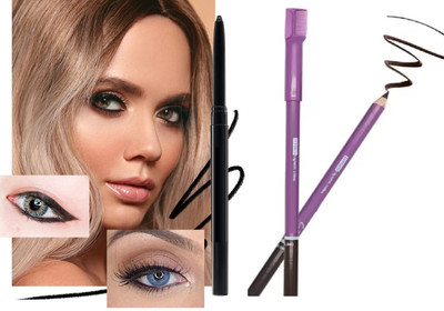 DYSOKAYO WATERPROOF Darkest Black KAJAL PENCIL WITH COMB EYEBROW PANCIL(2 Items in the set)