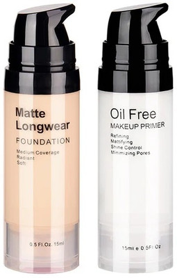 MYEONG Daily Wear Make up Primer for Face Makeup And Foundation Smooth Long lasting Non-Sticking Combo Kit(2 Items in the set)