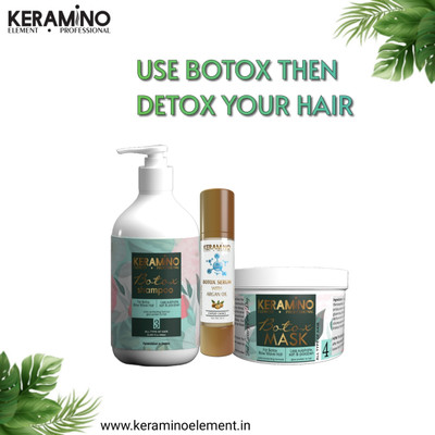 KERAMINO ELEMENT PROFESSIONAL Botox Shampoo and Mask & serum 500Ml Each Sulpahte free Best Hair Solution(2 Items in the set)
