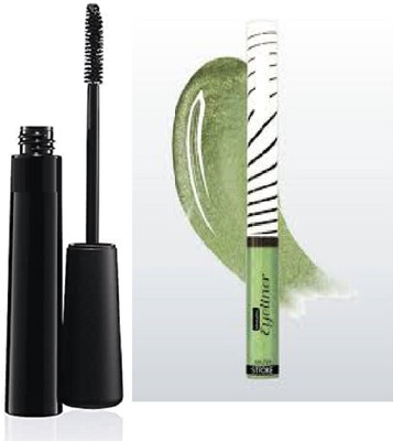 Luipui BLACK MASCARA AND GREEN EYELINER COLOR PACK OF 2(1 Items in the set)