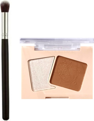 Neycare NEW FACIAL CONTOUR+HIGHLIGHTER WITH BRUSH COMBO(2 Items in the set)