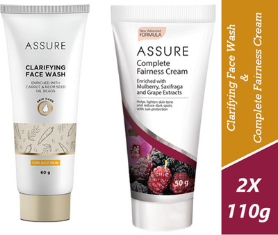 ASSURE Complete Fairness Cream 50g & Clarifying Face wash 60g(2 Items in the set)