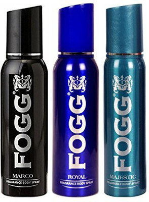 FOGG Marco,Royal & Majestic 600ml Deodorant Spray  -  For Men(600 ml, Pack of 3)