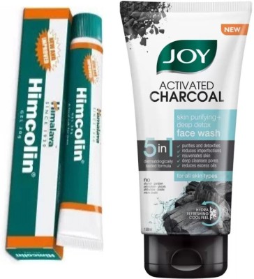 HIMALAYA Himcolin Gel AND Activated Charcoal Skin Purifying + Deep Detox Face Wash (150 ml)  (1 Items in the set)
