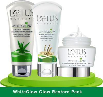 LOTUS HERBALS WhiteGlow Skin Glow Restore Pack(3 Items in the set)